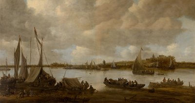 Uitzicht op de Rijn bij Hoog door Jan Josephsz van Goyen